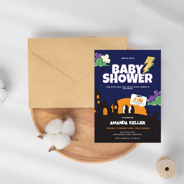 Invitación a Baby Shower de Halloween (Subido por el creador)