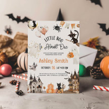 Invitación a baby shower de Halloween