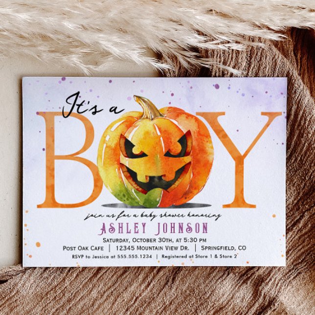 Invitación a Baby Shower de Halloween Boy (Subido por el creador)