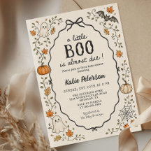 Invitación a Baby Shower de Halloween de Un Pequeñ