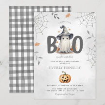 Invitación a Baby Shower de Halloween Ghost