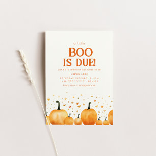 Invitación a Baby Shower de Halloween se espera un