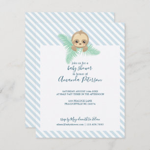 Invitación a Baby Shower de Happy Baby Sloth