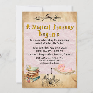 Invitación a Baby Shower de Harry Potter - Chica