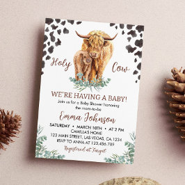 Invitación a Baby Shower de Highland Cow