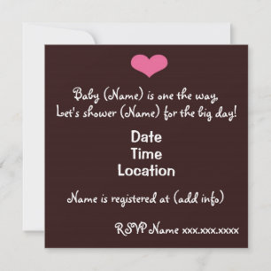 Invitación a Baby Shower de Hip Baby Girl