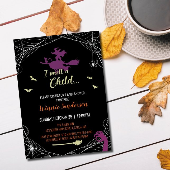 Invitación a Baby Shower de Hocus Pocus (Subido por el creador)