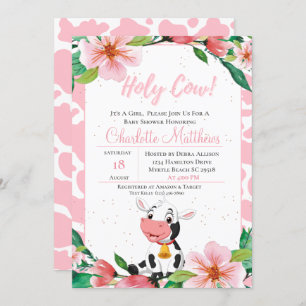 Invitación a Baby Shower de Holy Cow