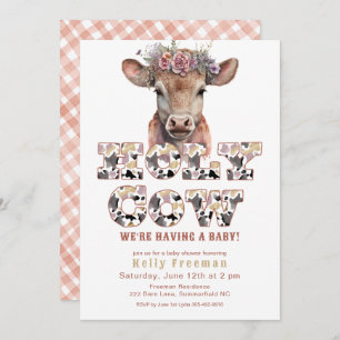Invitación a Baby Shower de Holy Cow Western