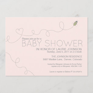 Invitación a Baby Shower de Honey Bee