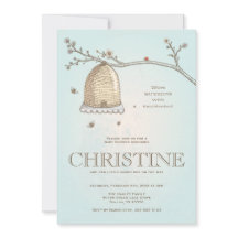 Invitación a Baby Shower de Honey Bee