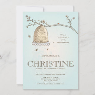 Invitación a Baby Shower de Honey Bee