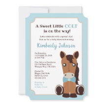 Invitación a Baby Shower de Horse Boy