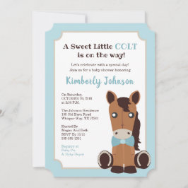 Invitación a Baby Shower de Horse Boy