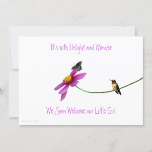 Invitación a Baby Shower de Hummingbird