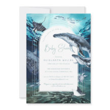 Invitación a Baby Shower de Humpback Whale Ocean