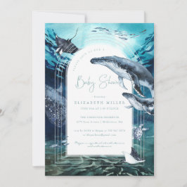 Invitación a Baby Shower de Humpback Whale Ocean