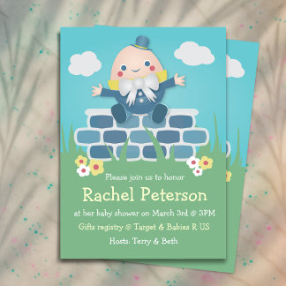 Invitación a Baby Shower de humpty Dumpty