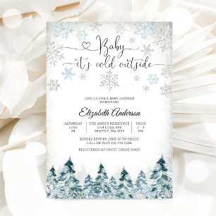 Invitación a Baby Shower de Invierno