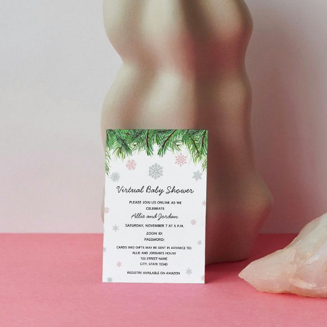 Invitación a Baby Shower de invierno chica (Subido por el creador)