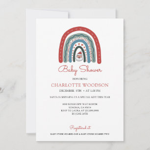 Invitación a Baby Shower de invierno para navidade