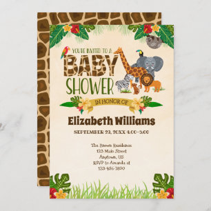 Invitación a Baby Shower de Jungle