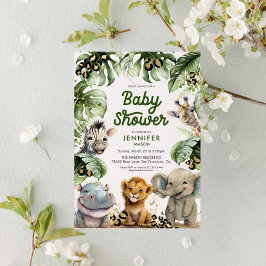 Invitación a Baby Shower de Jungle Safari