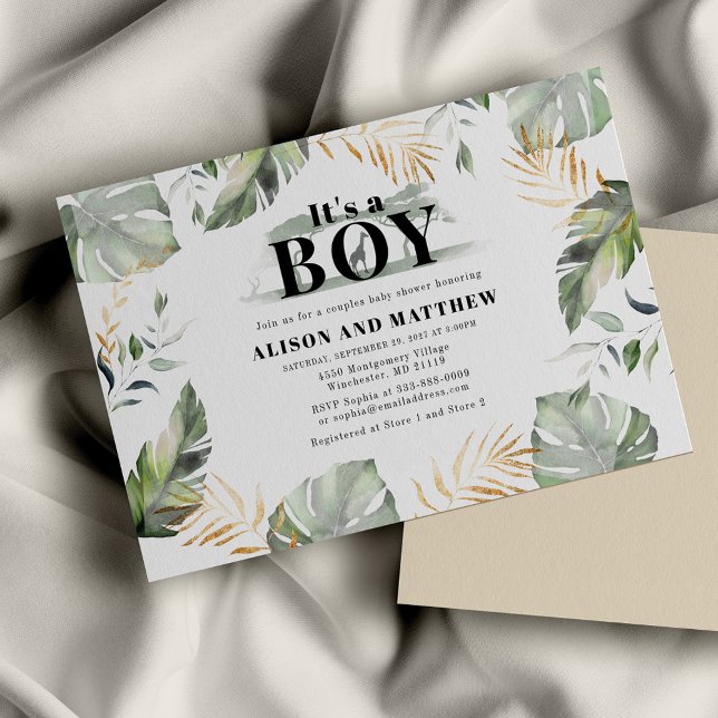 Invitación a Baby Shower de Jungle Safari Giraffe (Subido por el creador)