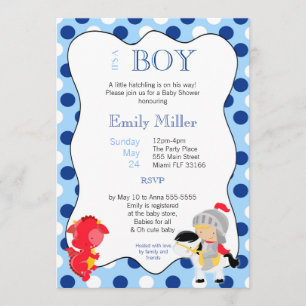 Invitación a Baby Shower de Knight Dragon