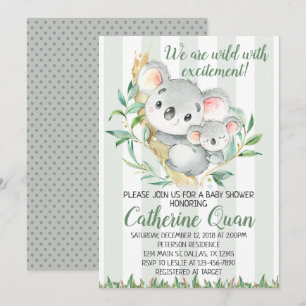 Invitación a Baby Shower de Koala