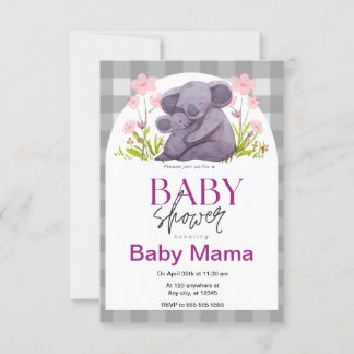 Invitación a Baby Shower de Koala Bear