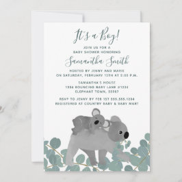 Invitación a Baby Shower de Koala Bear