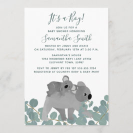 Invitación a Baby Shower de Koala Bear
