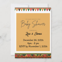 Invitación a Baby Shower de Kwanzaa