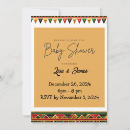 Invitación a Baby Shower de Kwanzaa