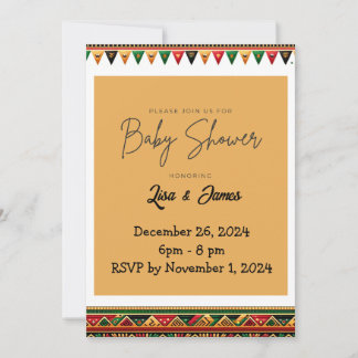 Invitación a Baby Shower de Kwanzaa