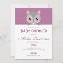 Invitación a Baby Shower de la ardilla