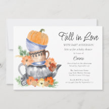 Invitación a Baby Shower de la Calabaza de Amor