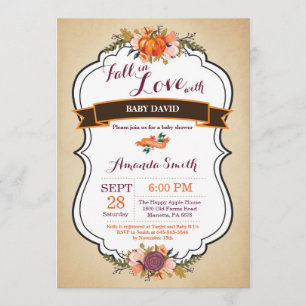 Invitación a Baby Shower de la Calabaza de Amor