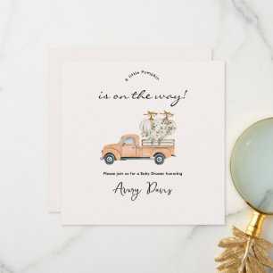 Invitación a Baby Shower de la calabaza de la piel