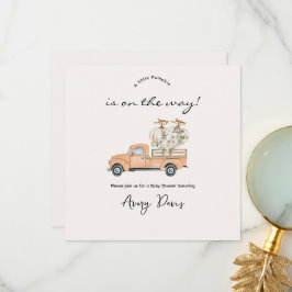 Invitación a Baby Shower de la calabaza de la piel