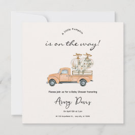 Invitación a Baby Shower de la calabaza de la piel