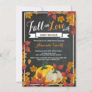 Invitación a Baby Shower de la Calabaza de Otoño