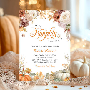 Invitación a Baby Shower de la calabaza pequeña ot