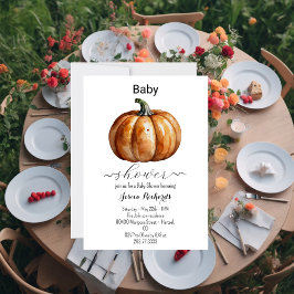 Invitación a Baby Shower de la calabaza pequeña ot