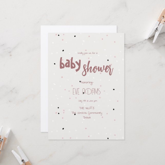 Invitación a Baby Shower de la colección de conver (Anverso/Reverso In Situ)