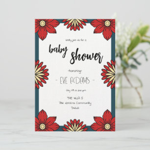 Invitación a Baby Shower de la colección Frida