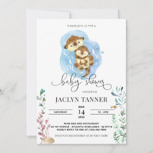 Invitación a Baby Shower de la familia Otter