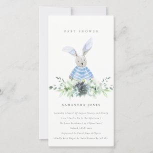 Invitación a Baby Shower de la Fauna del conejito
