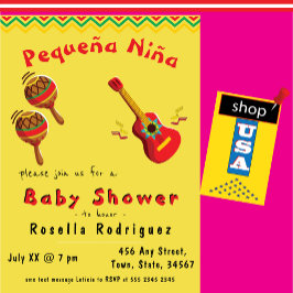 Invitación a Baby Shower de la Fiesta Mexicana de 